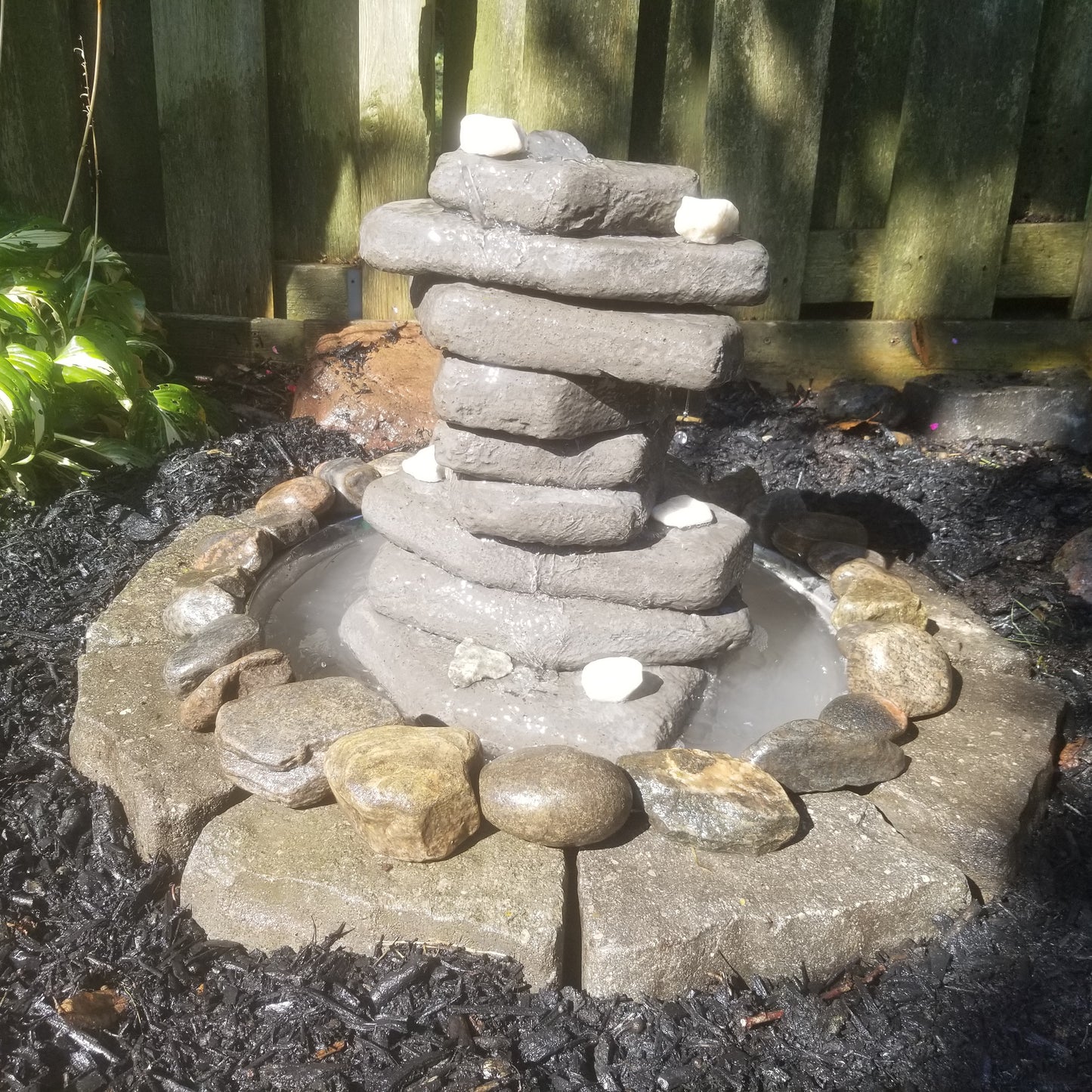 Handmade Stacked Rock Fountain - Garden/Patio/Deck/Balcony