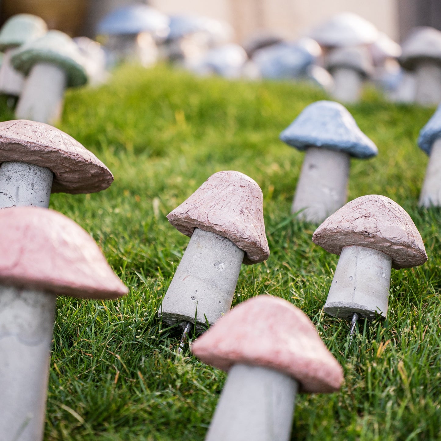 Handmade Concrete Garden Mushrooms - 6"-12" High